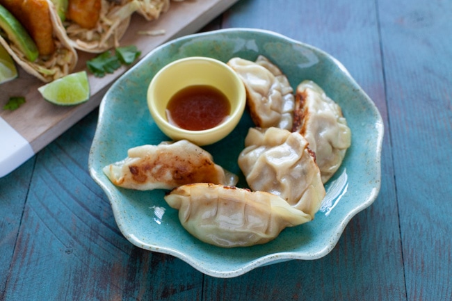 Asian Fish Tacos with Pork Dumplings from thelittlekitchen.net Asian Fish Tacos with Pork Dumplings from thelittlekitchen.net