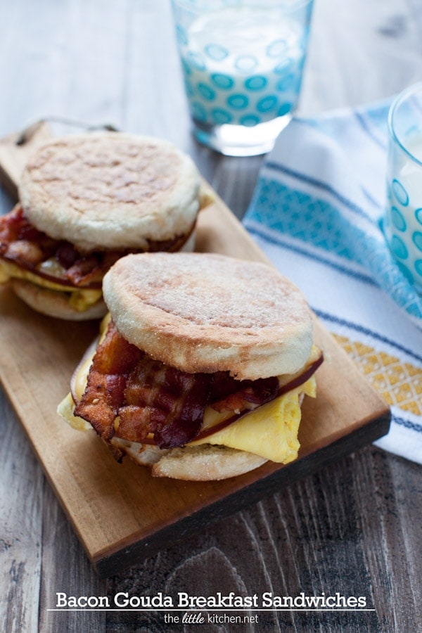 Gouda cheese takes your bacon and egg breakfast sandwich to another level! Bacon Gouda Breakfast Sandwich from thelittlekitchen.net Gouda cheese takes your bacon and egg breakfast sandwich to another level! Bacon Gouda Breakfast Sandwich from thelittlekitchen.net