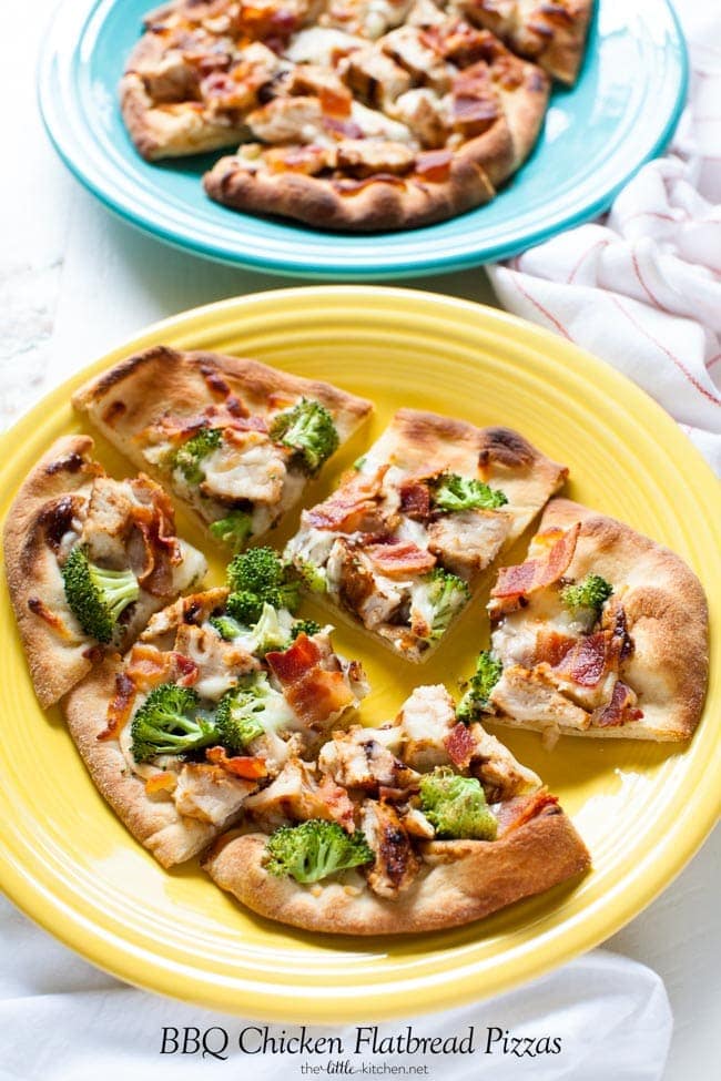 BBQ Chicken Flatbread Pizzas from thelittlekitchen.net BBQ Chicken Flatbread Pizzas from thelittlekitchen.net