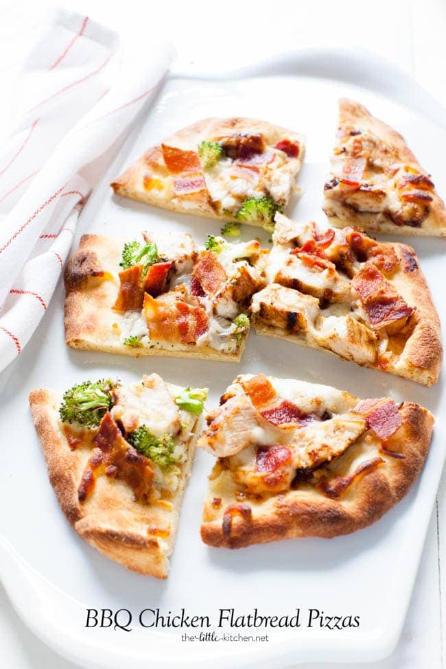 BBQ Chicken Flatbread Pizzas from thelittlekitchen.net BBQ Chicken Flatbread Pizzas from thelittlekitchen.net