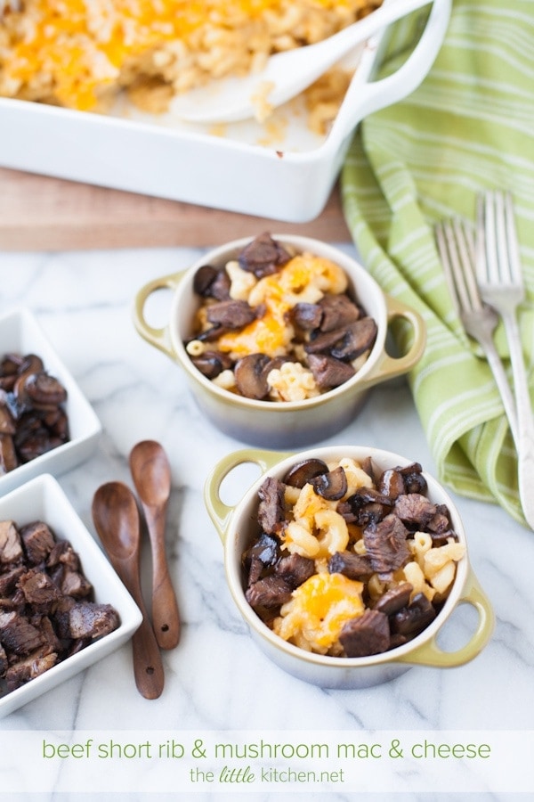 Beef Short Rib & Mushroom Mac & Cheese from The Little Kitchen Beef Short Rib & Mushroom Mac & Cheese