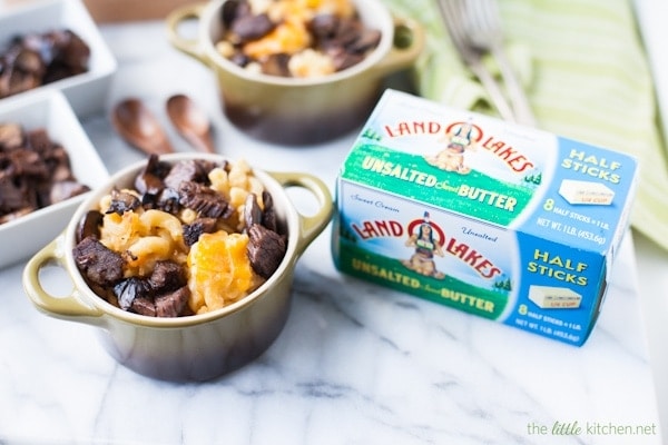 Beef Short Rib & Mushroom Mac & Cheese from The Little Kitchen Beef Short Rib & Mushroom Mac & Cheese