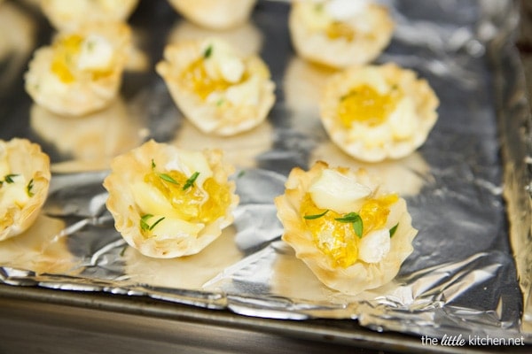 Camembert Marmalade Phyllo Cups with Thyme from thelittlekitchen.net Camembert Marmalade Phyllo Cups with Thyme from thelittlekitchen.net
