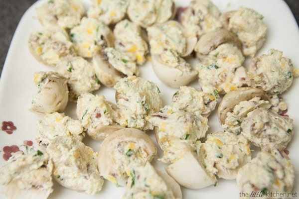 Cheddar, Blue Cheese and Bacon Stuffed Phyllo Mushroom Appetizers from thelittlekitchen.net Cheddar, Blue Cheese and Bacon Stuffed Phyllo Mushroom Appetizers from thelittlekitchen.net