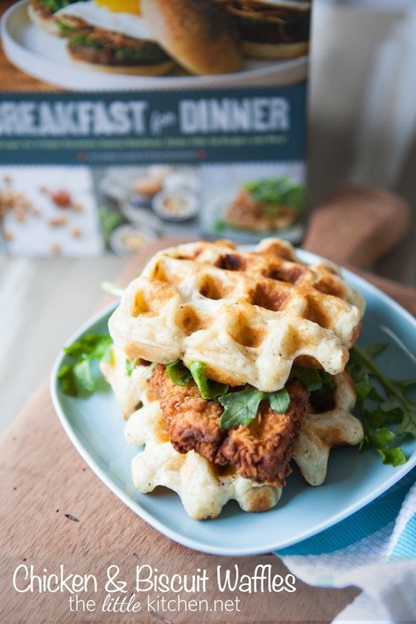 Chicken & Biscuit Waffles from The Little Kitchen Chicken & Biscuit Waffles