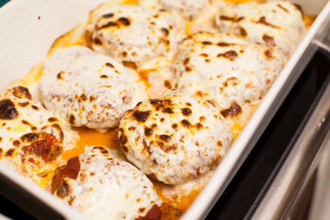 Chicken Parmesan with Zucchini Noodles from thelittlekitchen.net Chicken Parmesan with Zucchini Noodles from thelittlekitchen.net