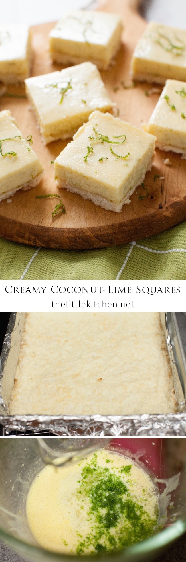 Creamy Coconut Lime Squares from thelittlekitchen.net Creamy Coconut Lime Squares from thelittlekitchen.net
