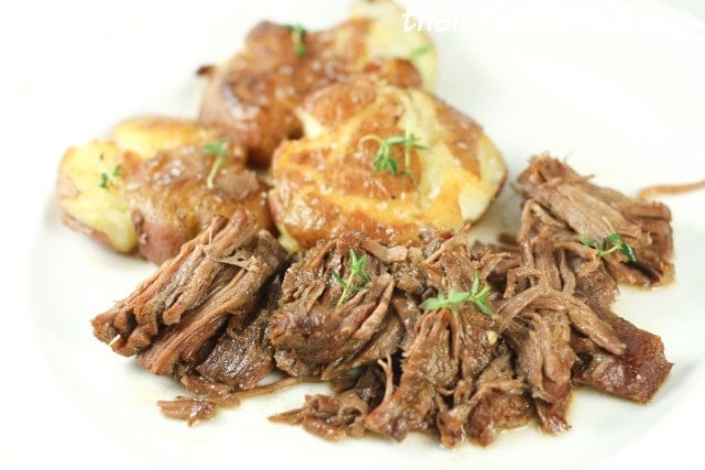 Classic Roast Beef with Smashed Red Potatoes