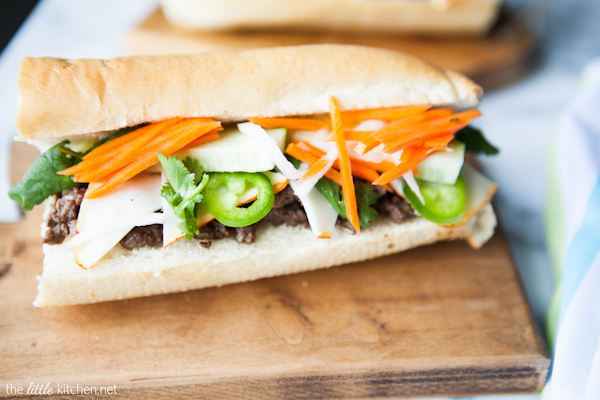 Lemongrass Beef Banh Mi from The Little Kitchen