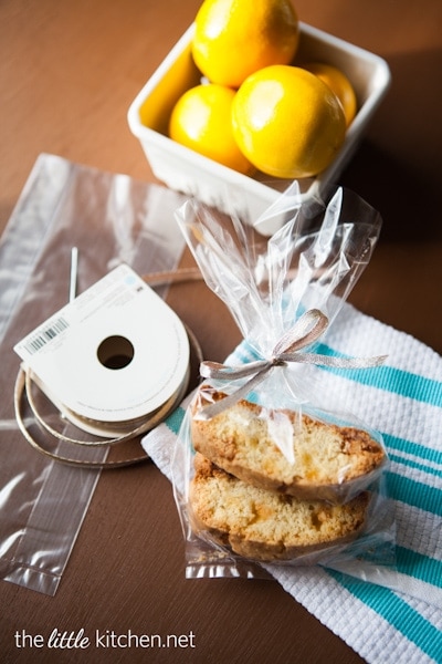Meyer Lemon and White Chocolate Biscotti from The Little Kitchen