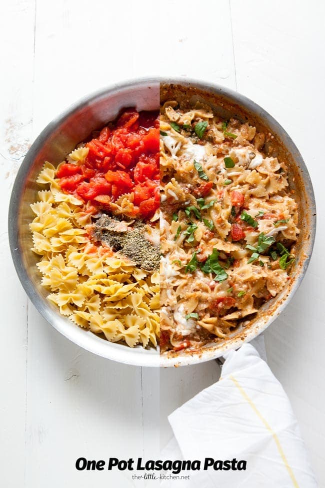 One Pot Lasagna Pasta from thelittlekitchen.net One Pot Lasagna Pasta from thelittlekitchen.net