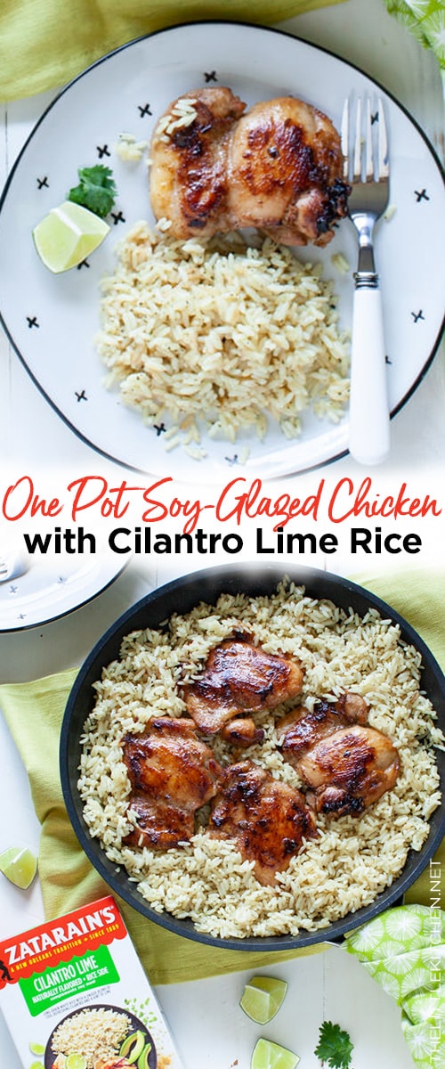 One Pot Soy-Glazed Chicken with Cilantro Lime Rice from thelittlekitchen.net One Pot Soy-Glazed Chicken with Cilantro Lime Rice from thelittlekitchen.net