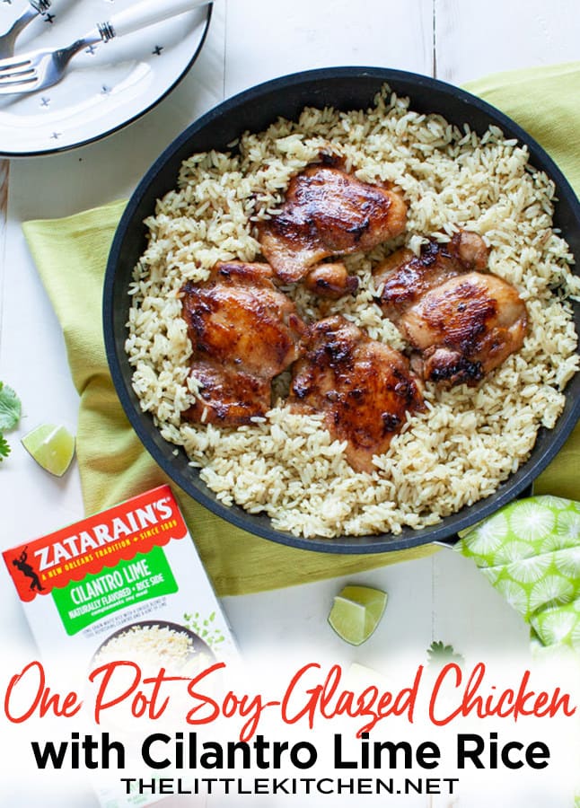 One Pot Soy-Glazed Chicken with Cilantro Lime Rice from thelittlekitchen.net One Pot Soy-Glazed Chicken with Cilantro Lime Rice from thelittlekitchen.net