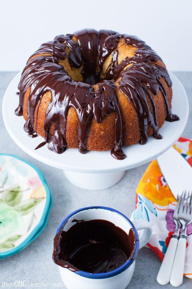 Orange Bundt Cake with Dark Chocolate Ganache from thelittlekitchen.net Orange Bundt Cake with Dark Chocolate Ganache from thelittlekitchen.net
