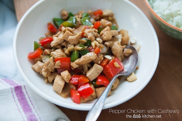 Pepper Chicken with Cashews Stir Fry from thelittlekitchen.net Pepper Chicken with Cashews Stir Fry from thelittlekitchen.net