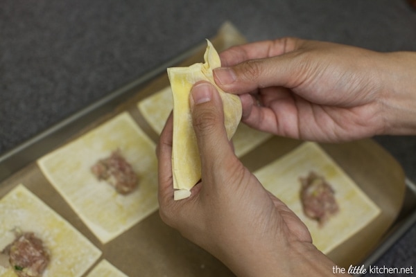 Pork and Shrimp Wonton Soup with Broccoli and Escarole from thelittlekitchen.net Pork and Shrimp Wonton Soup with Broccoli and Escarole from thelittlekitchen.net