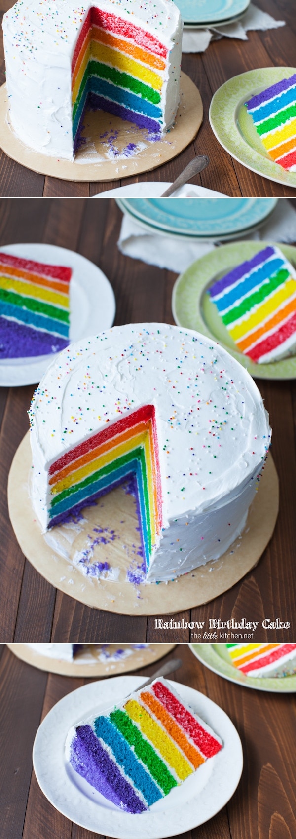 Rainbow Birthday Cake from thelittlekitchen.net Rainbow Birthday Cake from thelittlekitchen.net