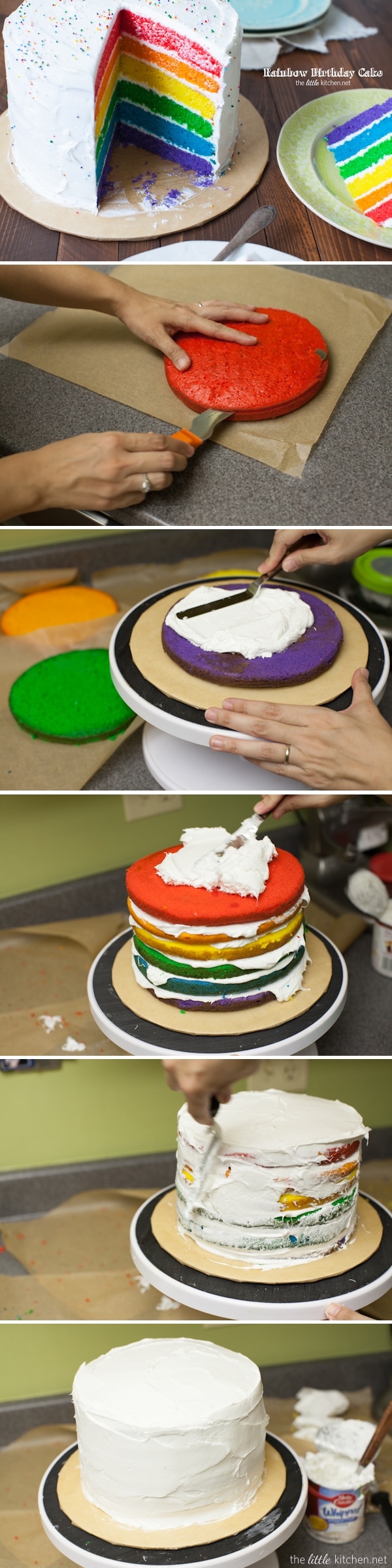 Rainbow Birthday Cake from thelittlekitchen.net Rainbow Birthday Cake from thelittlekitchen.net