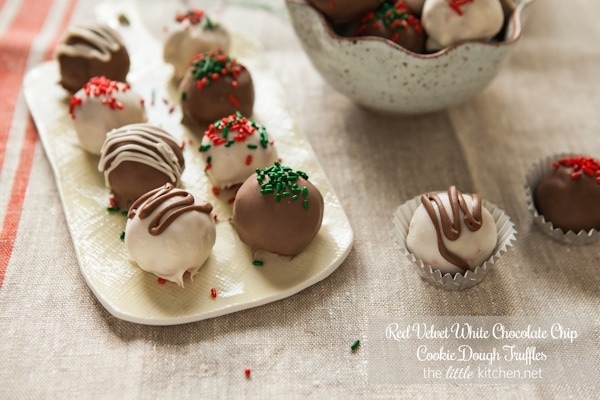 Red Velvet White Chocolate Chip Cookie Dough Truffles from thelittlekitchen.net Red Velvet White Chocolate Chip Cookie Dough Truffles from thelittlekitchen.net