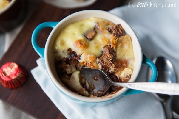Reese's Peanut Butter Cup Bread Pudding