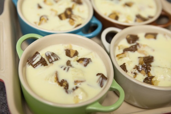 Reese's Peanut Butter Cup Bread Pudding