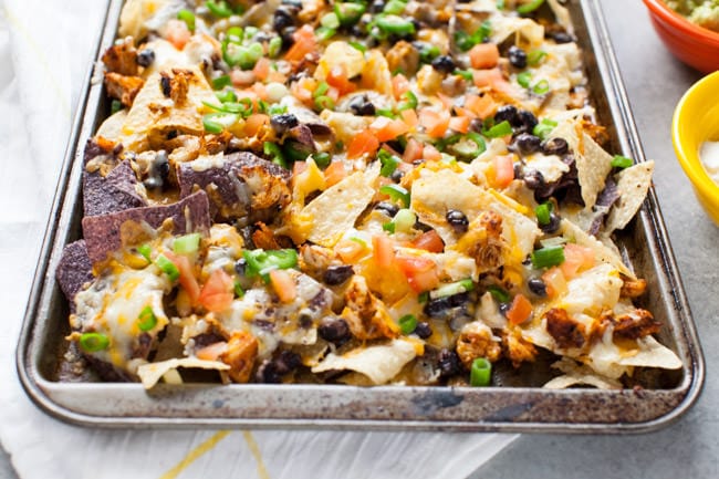 Sheet Pan Chicken Nachos from thelittlekitchen.net Sheet Pan Chicken Nachos from thelittlekitchen.net
