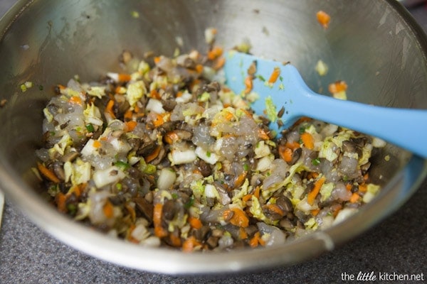 Shrimp and Mushroom Potstickers from thelittlekitchen.net Shrimp and Mushroom Potstickers from thelittlekitchen.net