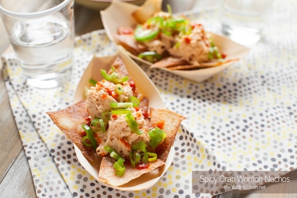 Spicy Crab Wonton Nachos from thelittlekitchen.net Spicy Crab Wonton Nachos from thelittlekitchen.net