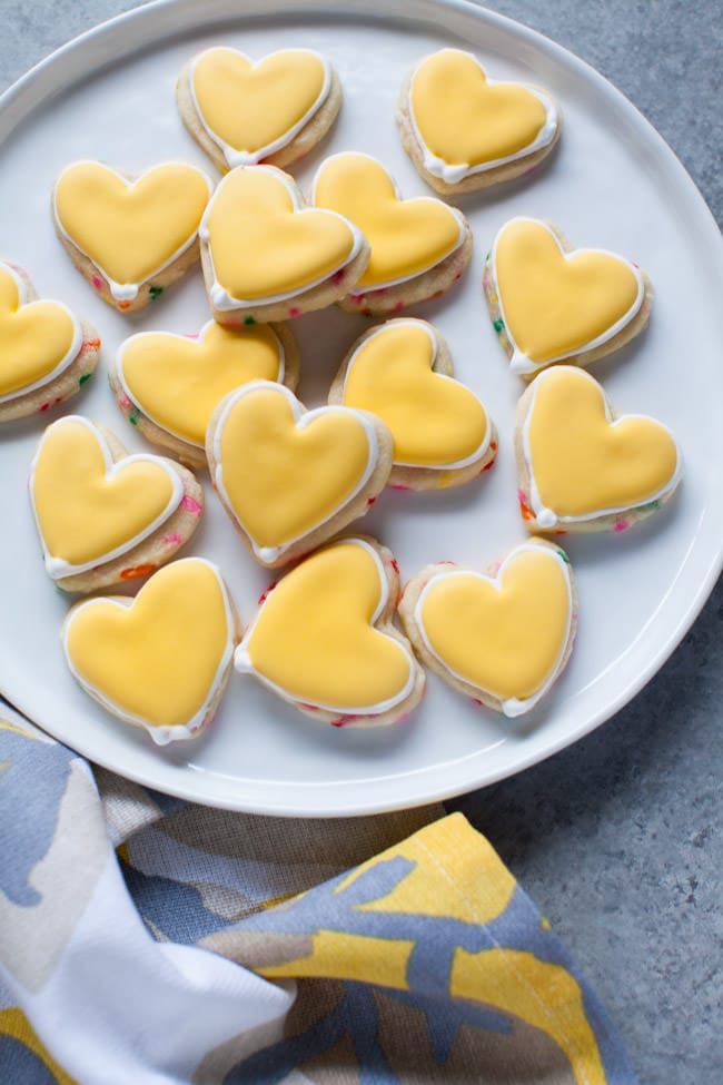 Yellow Heart-Shaped Rainbow Funfetti Cookies from thelittlekitchen.net Yellow Heart-Shaped Rainbow Funfetti Cookies from thelittlekitchen.net
